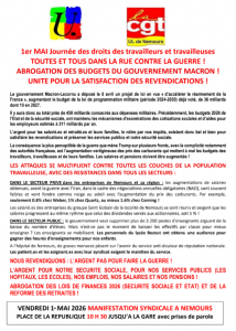 MANIFESTATION DU 1er MAI À NEMOURS 